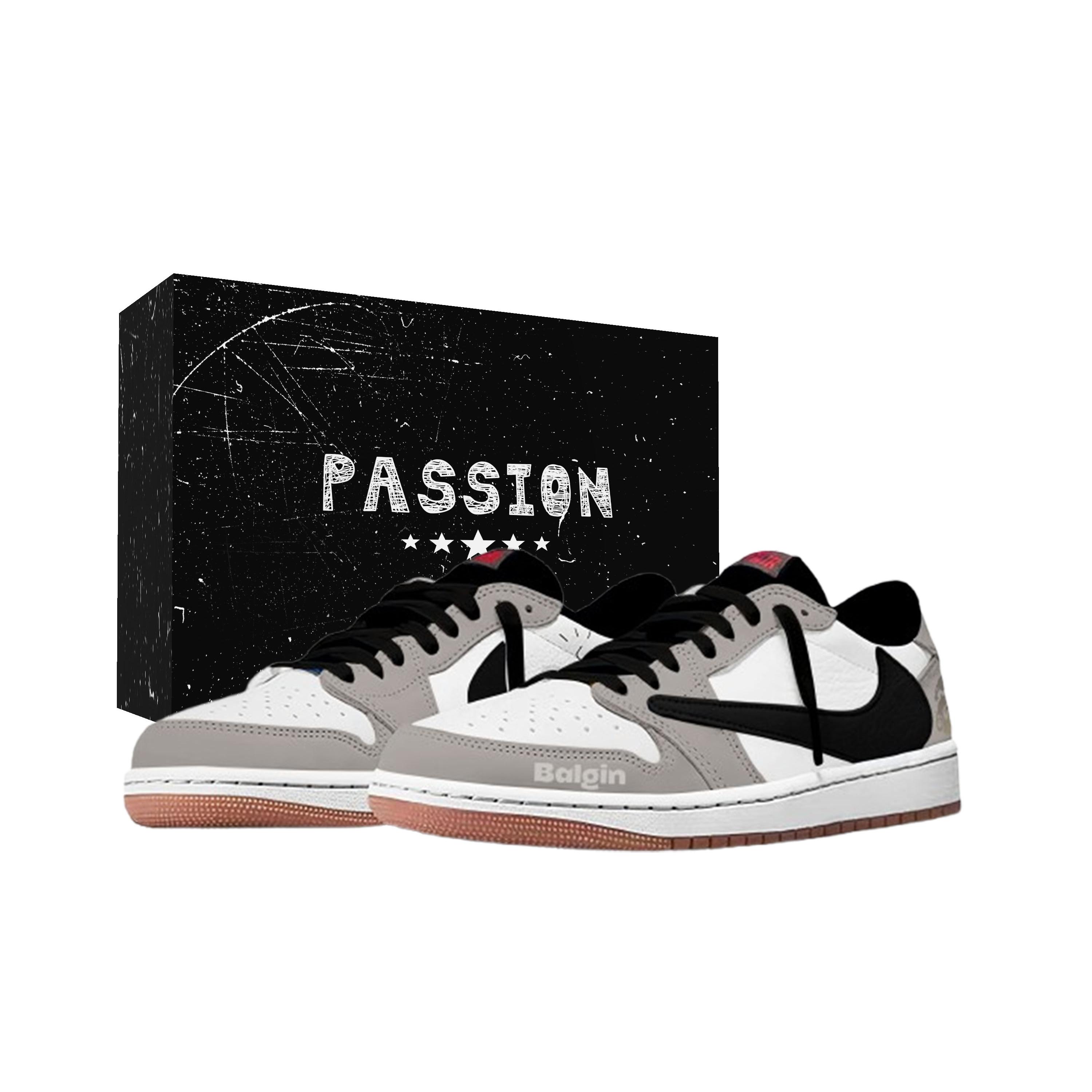 

Travis Scott x Jordan Air Jordan 1 Сірий Тінь Меча, Коробка Низькі Винтажні Баскетбольні Кросівки Унісекс Сірий Білий DZ4137-700(Команда1868- ) 40.5