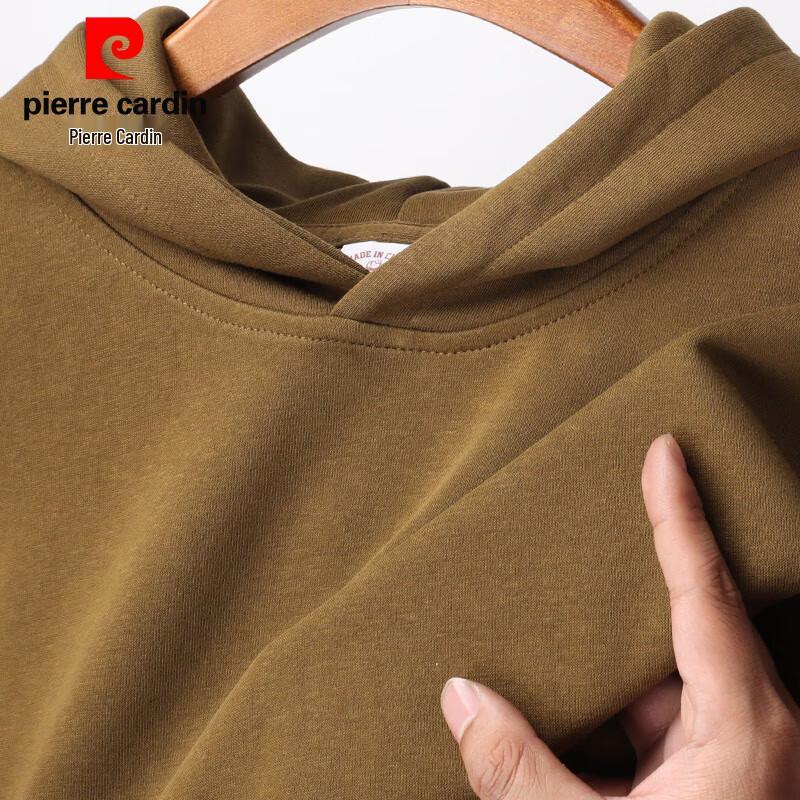 Pierre Cardin Men's Solid Milk Silk Blend Hooded Sweatshirt