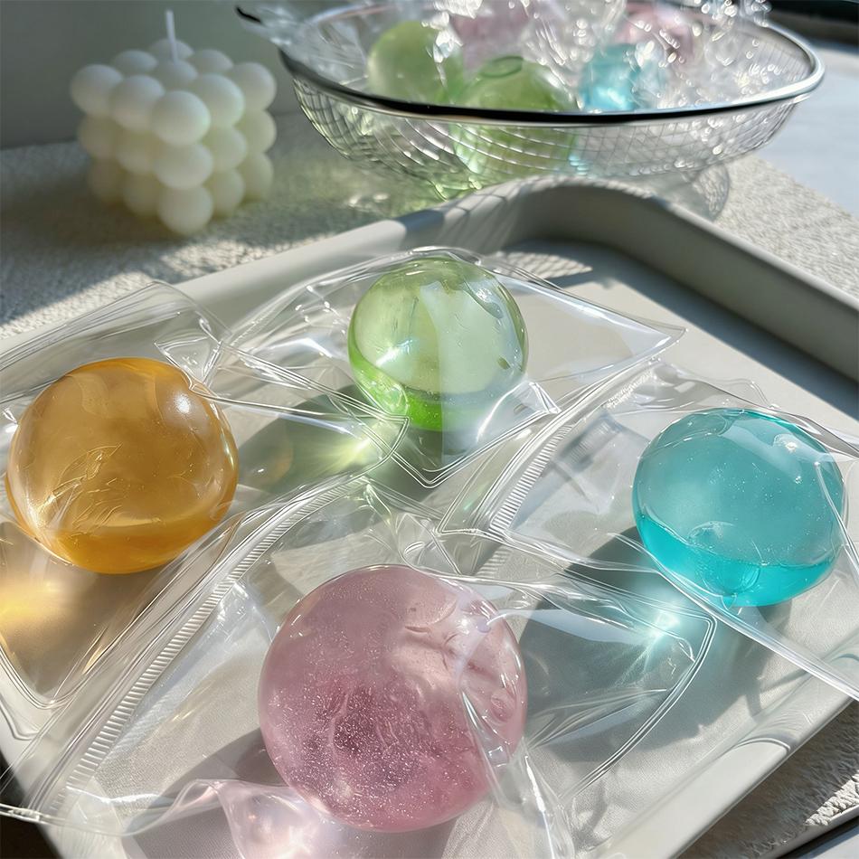 1-3Pcs Nee Doh Maltose Squishy Toy Anti Stress Fidget Toy Soft Simulated Transparent Ball Quick-Rebound Hand Relax Gift Toy