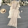 Gentle Cut Out Sleeveless Mid Length Long Length Tassel Summer Dress