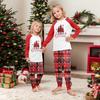 Print Cute Family Set Pajamas, Home Clothes, Family Set Long Sleeve Top Pants Set