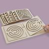 Kids Left Right Brain Puzzle Pen Movement Trajectory Control Panel Training Hand Brain Coordination Children Wooden Learning Playthings