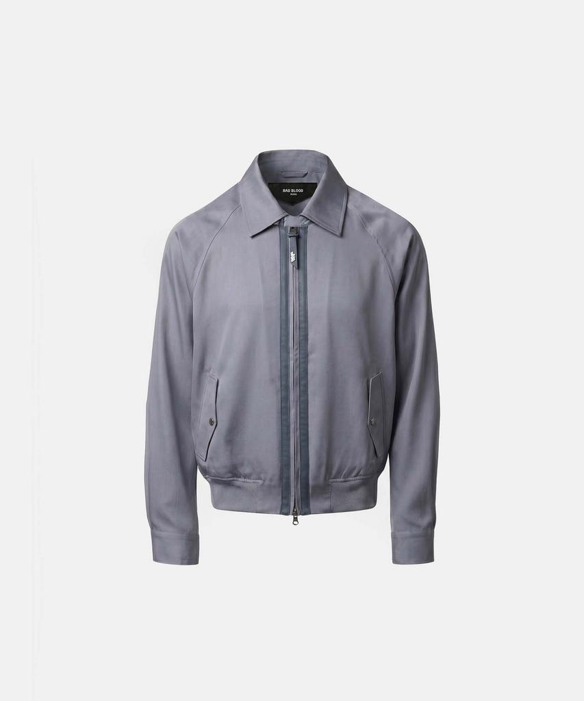 BADBLOOD Contour Lightweight Bomber Shacket - Blue Gray