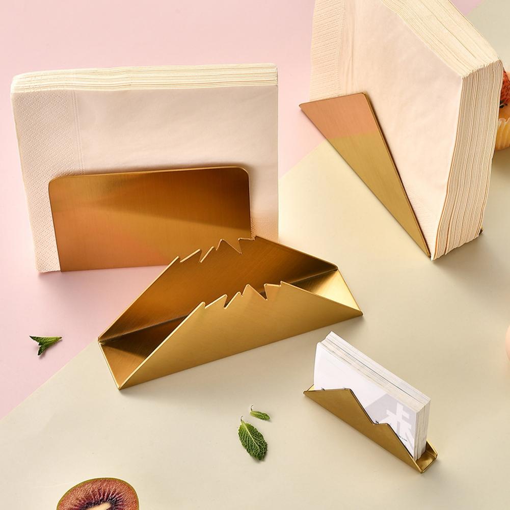 Napkin Holder Stainless Steel Dining Table Paper Napkin Storage Stand Western Restaurant Vertical Tissue Holder Home Supplies