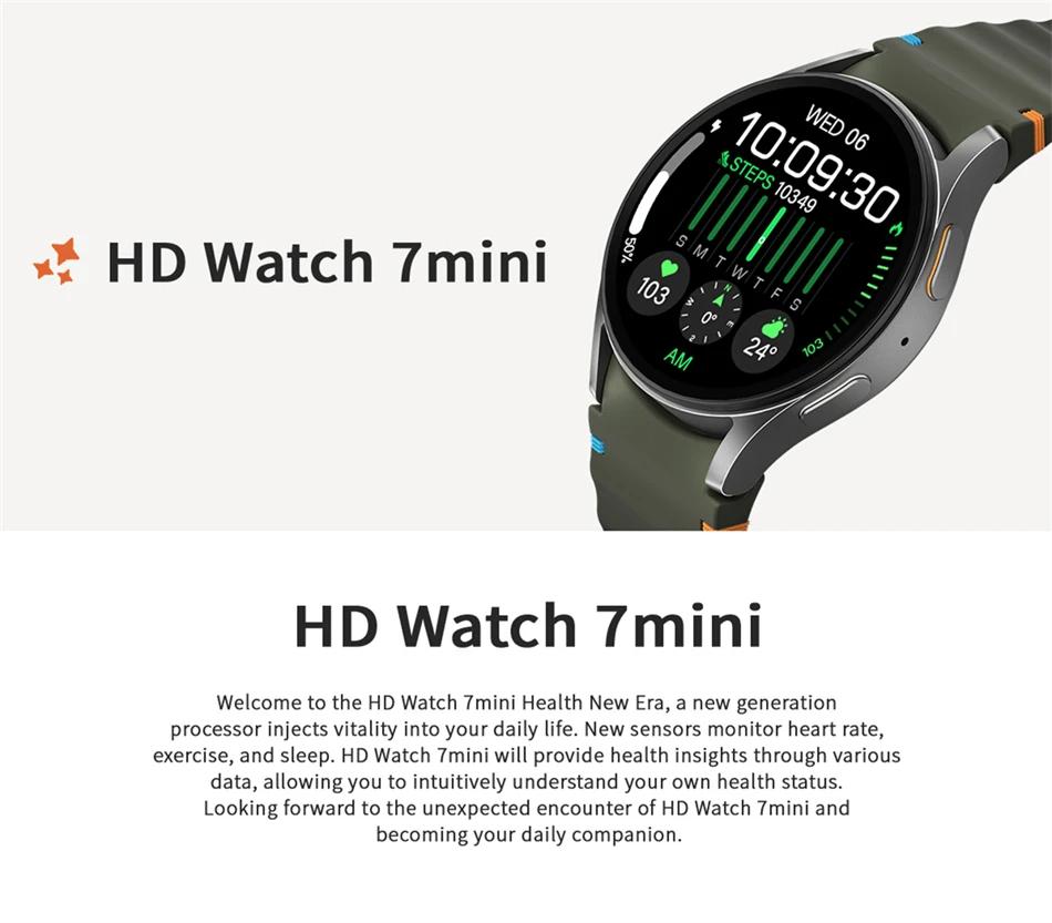 2025 New Watch 7 Smart Watch Men Women AMOLED HD Screen Compass Heart Rate Fitness Sport Waterproof Bluetooth Call Smartwatch