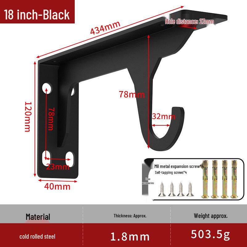 Wall-Mounted Heavy-Duty Floating TV Bracket with Triangular Support for Desk and Storage Use