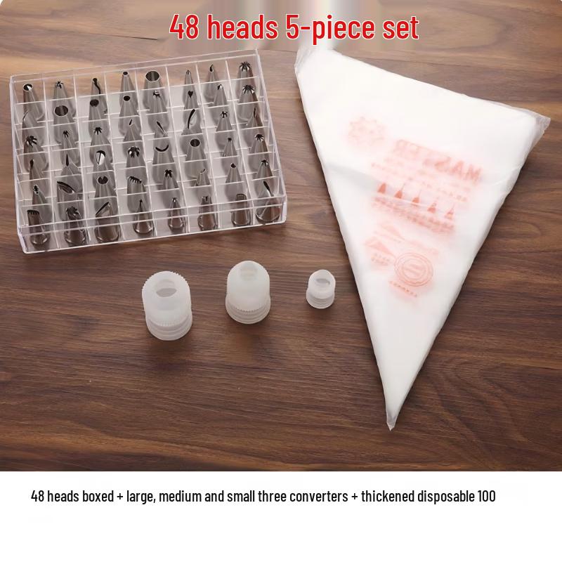 Xingduo 48-Piece 304 Stainless Steel Cake Decorating Tips Set