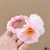 Simulated Poppy Flower Hair BandsPoppy Hair Ties Light Yellow Flower Hair Ties Female Side Braids