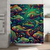 Vibrant Fish Shower Curtain 3D Printed Fabric Waterproof Bathroom Decoration Multi-Colorful Artistic Bath Linen Decorative Tapes