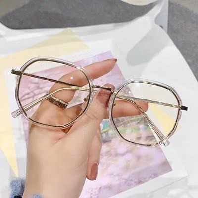 Plain Myopia Glasses Full-frame Korean Version for Students, Ultra-light, Big Face, Anti-blue Light, Slimming, Anti-radiation, High Appearance