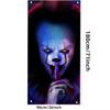 Halloween Banner Decorations Trick or Treat Scary Clown Door Frames Door Covers Background Scary Atmosphere Hanging Cloth