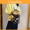 Plush Cartoon Raccoon Backpack With Lightweight Design For Casual Travel And School Use