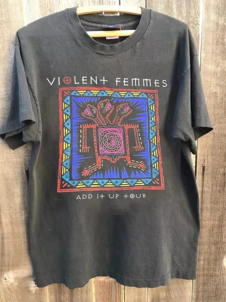 Violent Femmes T shirt Add it Up Tour 1993 Charcoal Color Shirt Full Size S3XL S