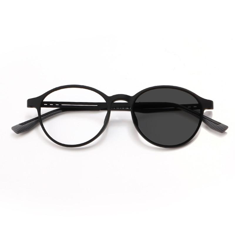 KOCOLIOR New Rubber Titanium Anti Blue Light Reading Glasses Customized Optical Round Frame Presbyopia Glasses for Men and Women