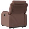 Recliner Chair with Lift Assist Electric Brown Faux Leather