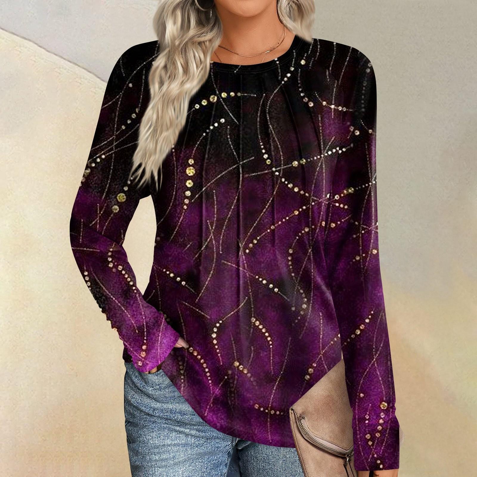 

Женская мода повседневная в стиле тай-дай, в полоску, в стиле пэчворк с длинным рукавом и круглым вырезом XXXL