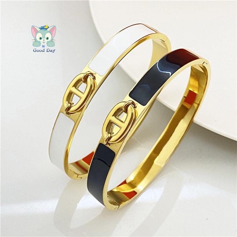 

[Актуальное изображение] Новый H свиной нос браслет мода тренд многоцветная эмаль капельный браслет 4123