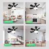 2-IN-1 Socket Fan Lights with Remote, Timing Funtion, 3 Color Temperature&6 Speeds, E26/E27 Bulb Ceiling Fans Lamps for Room