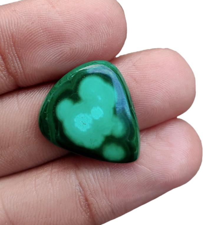 Natural Malachite Cabochon, 23.45 Carat, Healing Gemstone, Loose Stones, Malachite Cabochon, 22x20x5 MM.