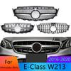 For Mercedes E-Class W213 2016-2020 Front Bumper Grille Gloss Black ABS Material Easy Installation Exterior Tuning Accessories