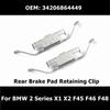 34206864449 2 Pièces Ressort d'Arrêt Pour BMW Série 2 X1 X2 F45 F46 F48 Accessoires de Voiture Clip de Maintien de Plaquette de Frein à Disque Arrière