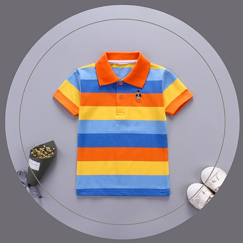 

Korean Style Kids Pure Cotton Short Sleeve T-shirt – Elastic, Breathable, High Quality for Boys and Girls. 120cm