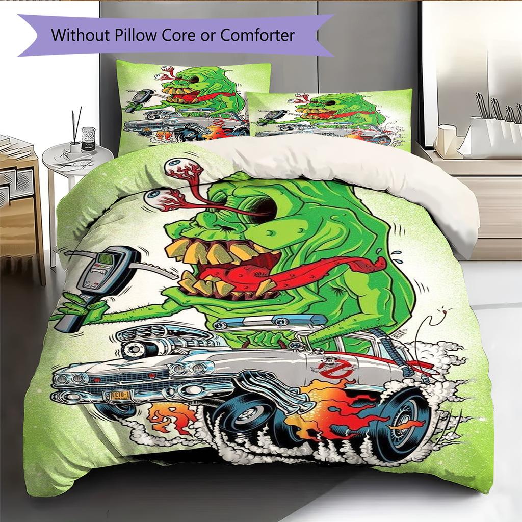 Cartoon Pattern Bedding Quilt Set Quilt Cover Pillowcase Home Decoration Birthday Gift (1 * duvet cover + 2 * pillowcase, without core)