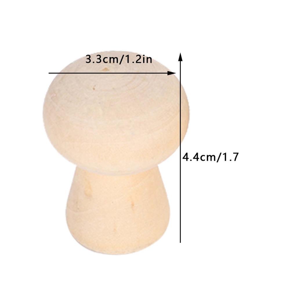 20PCS Unfinished Wood Wood Mushroom Head Mushroom Paintable Wooden Peg Dolls Hand Painted Unfinished DIY Decoration DIY Projects