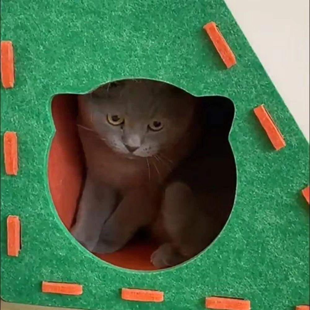 Wear-resistant Cat Climbing Mat L Shape Double-layer Cat House Cat Play Rest Felt Cat Nest  Indoor