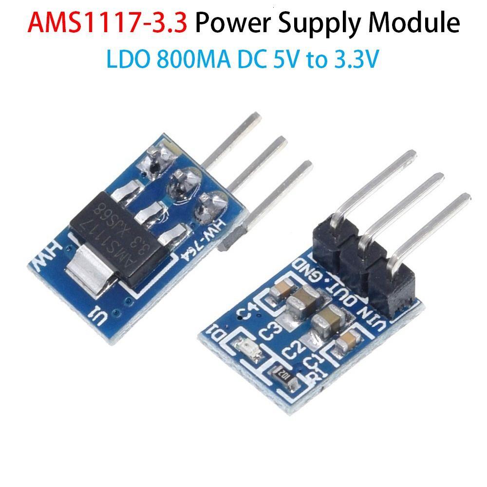 

DIY Kit DC-DC понижающий модуль, модуль питания AMS1117-3,3 LDO 800MA, понижающая плата