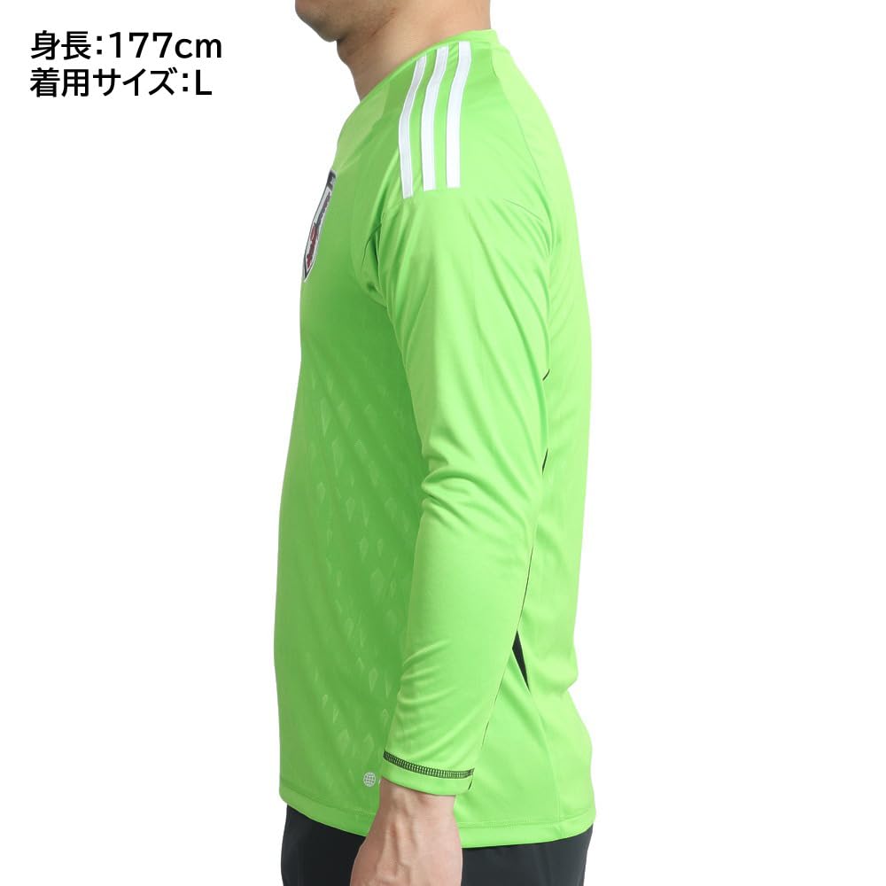 [Adidas] Soccer Long Sleeve Uniform Japan National Team 2022 First Goalkeeper Replica WL940 Men's Team Semi-Solar Green (HC6296) L