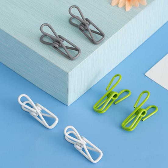 10 bucăți de cleme pentru umerase pentru haine, elastice inoxidabile, rezistente, anti-alunecare, stabile, rezistente la vânt, șosete, chiloți, eșarfe, cleme de susținere pentru eșarfe, pachete de alimente, pungă pentru chipsuri