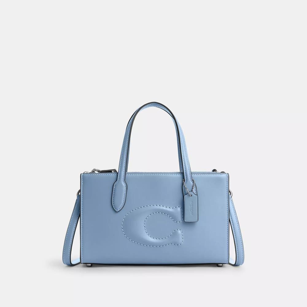 

Маленькая сумка Coach Nina серебряная васильковая полевая флора