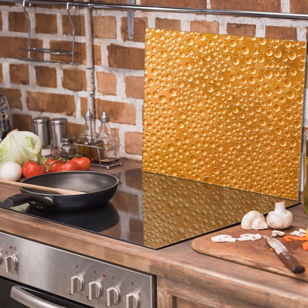 Glass Protective Stovetop Plate 60x52 Drops