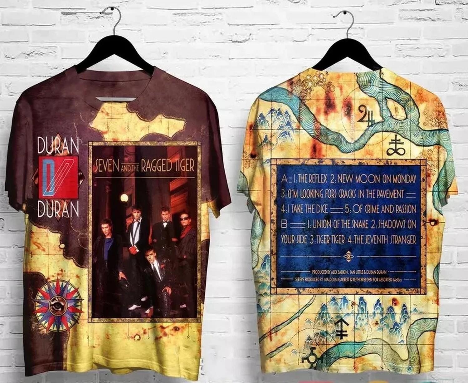 Duran Duran Band Seven And The Ragged Tiger Album AOP 3D T-shirt S