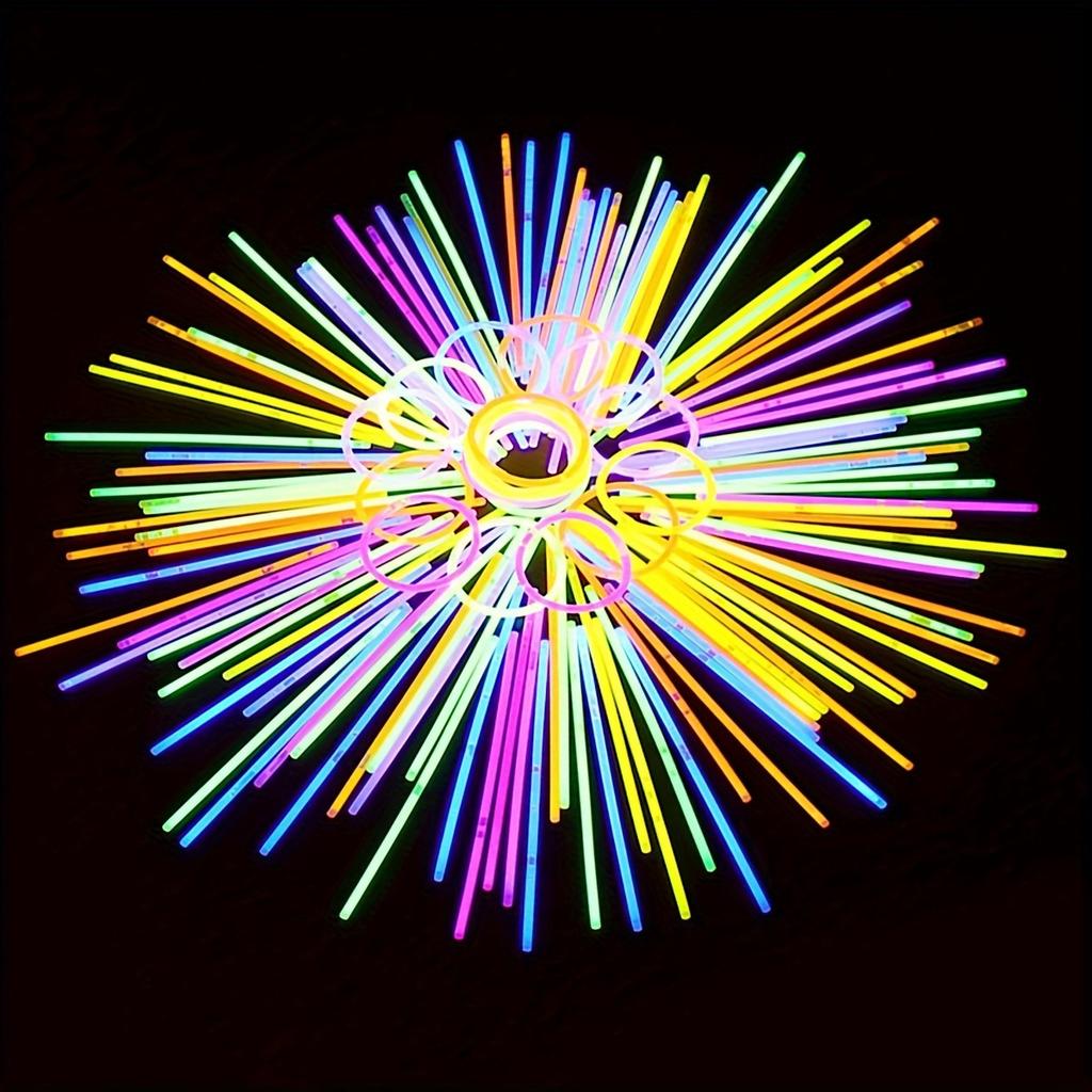 25Pcs GlowStick Bulk multicolour 8 Inch & for Glow in the dark Necklace Bracelets Glasses Party Supplies Light ZSY