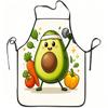 1pc Fitness Avocado Funny Vegetable Print Apron, Durable And Easy To Clean, Adjustable Waistband, Polyester Material, for Kitchen Cooking, Gardening,