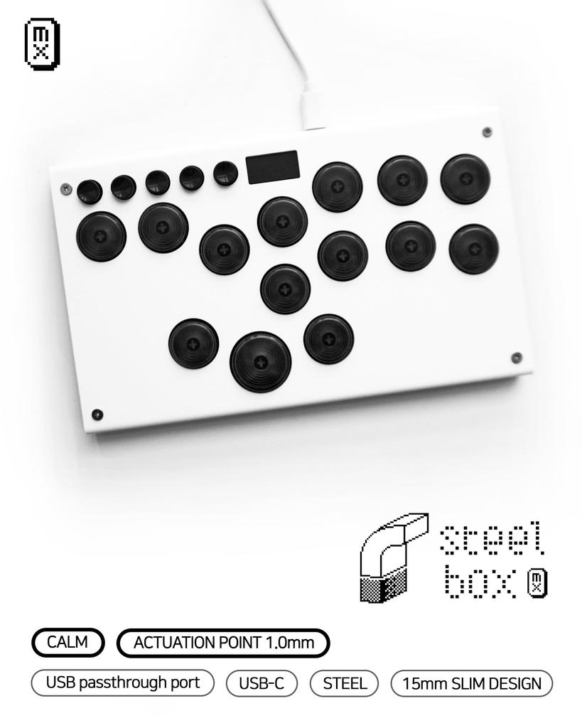 SAGAKLABS Steel Box MX Fastest Response Quiet Type Leverless Akecon STEELBOX-MX Multi-Button