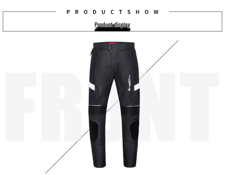 Sommar-nätmotorcykelracingbyxor för män med skyddsutrustning, andningsbara och fallsäkra