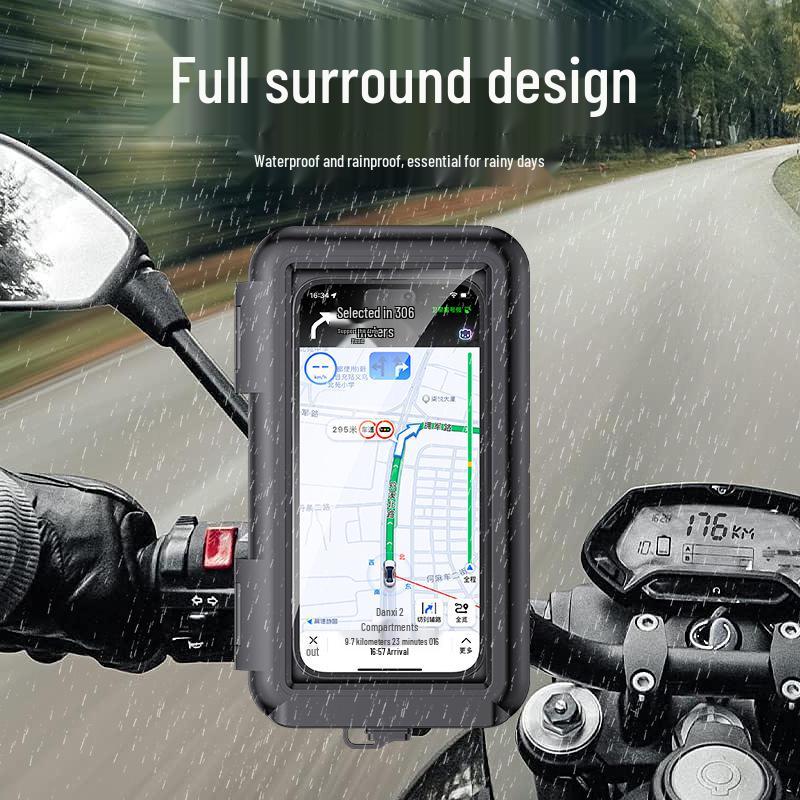Waterproof Shockproof Phone Holder with Touch Screen for Bike, Electric Vehicle & Motorcycle