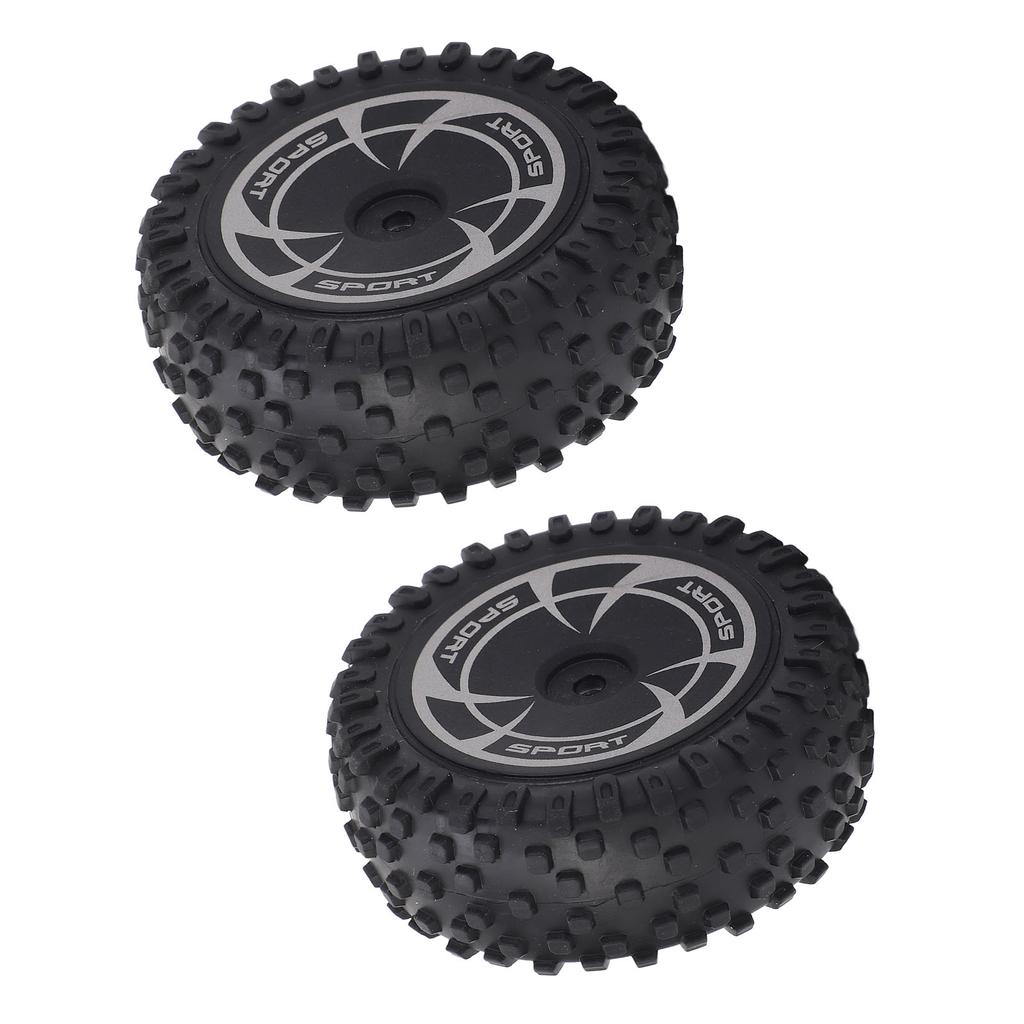 RC Car Front Wheel Tire Set Excellent Grip Rubber RC Front Tyre with Plastic Hub for WLtoys 144016 2988