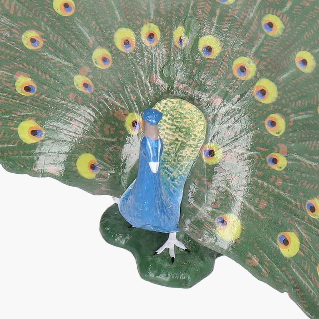 Simulation Peacock Model Simulated Lifelike Birds Peacock Animal Vinyl Model Decorative Ornament Gift