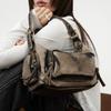 Women Vintage Punk Shoulder Bag Design Y2k Black Pockets Grunge Handbag Spicyl Girls Retro Lady Gothic Underarm Bags Motor Style