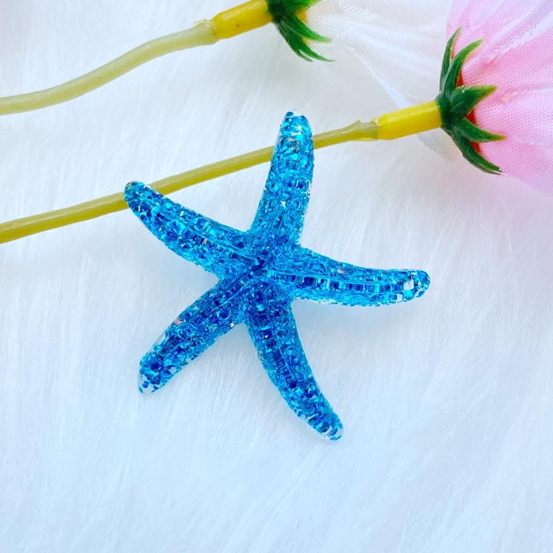 10Pcs New Cute Shining Starfish Flat Back Resin Cabochons Scrapbooking DIY Jewelry Craft Decoration Accessorie Q69