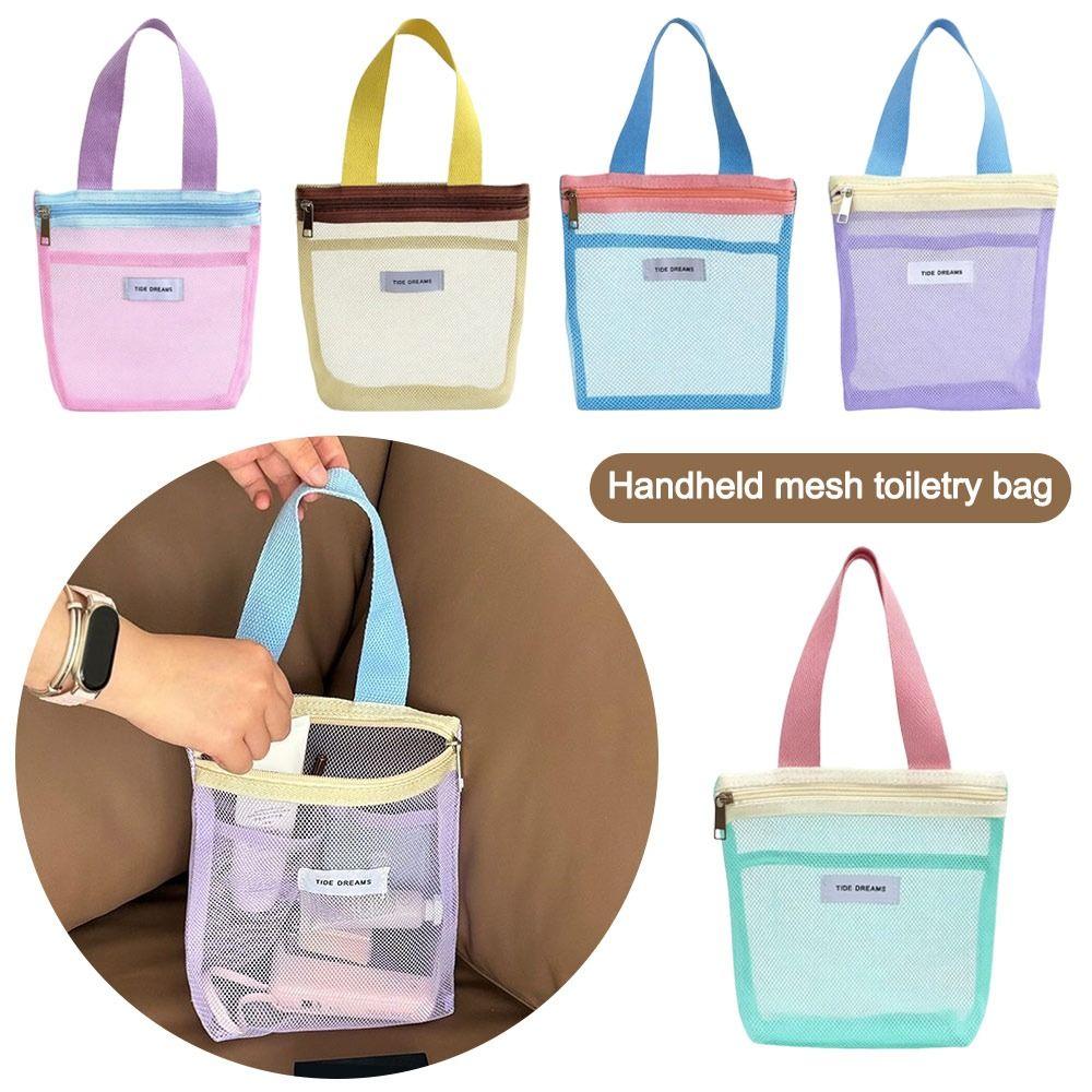 Portable Mesh Toiletry Bag Large Capacity Makeup Bag Gifts Beach Bag