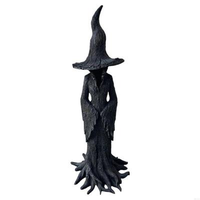 Halloween Witches Sculpture Resin Living Room Garden Decoration M68E
