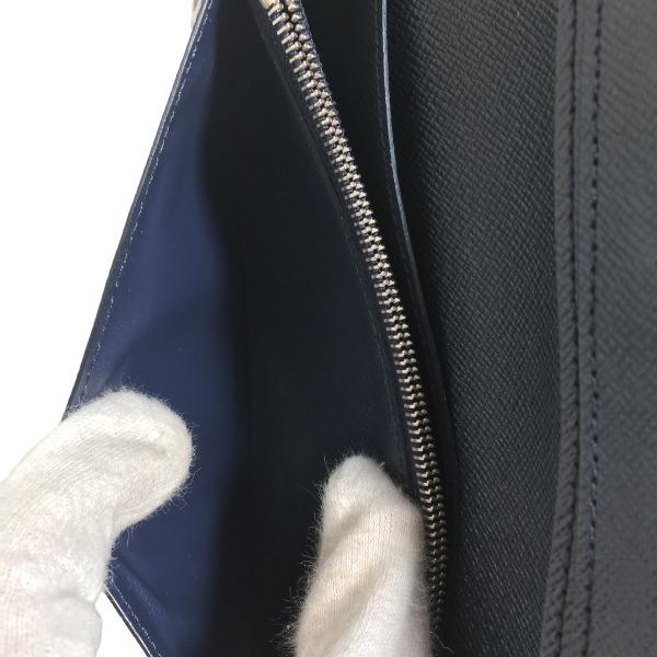LOUIS VUITTON brazza Bifold long wallet M61816 Epi Leather Blue Marine Used
