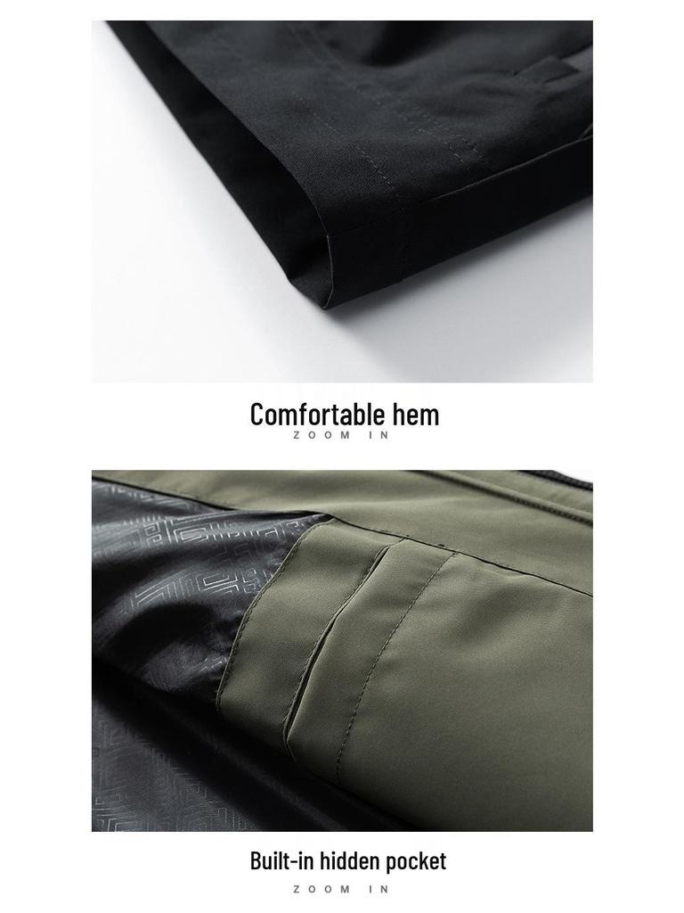 Frühlings Herren Dünne Wasserdichte Arbeitsjacke mit Kapuze - Trendig, Vielseitig, Lässiger Bergsteigerstil