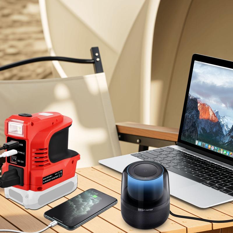 180W Power Inverter Dc 18V/21V To Ac 220V Usb Type-C Dc Adapter For Multi-Brand 18V-21V Lithium Batteries Tools