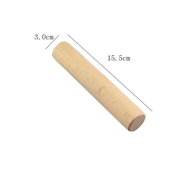 Christmas Reindeer Carved Rubberwood Rolling Pin for Baking Dumplings